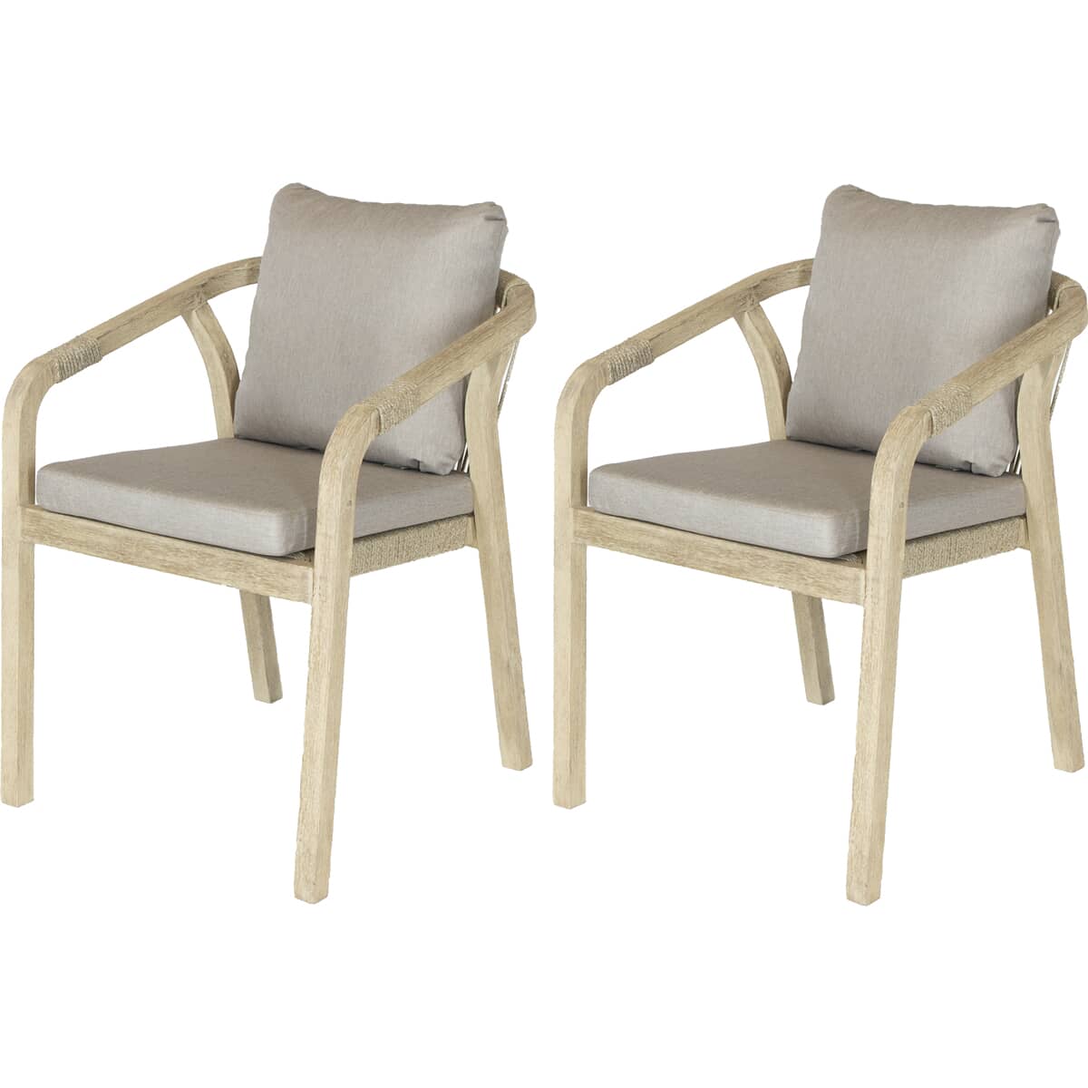 Kettler Cora Rope - Dining Chair with seat pad (Pair)