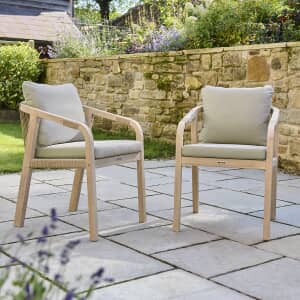 Kettler Cora Rope Dining Chair with seat pad (Pair)
