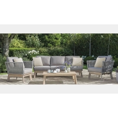 Kettler Adelaide Rope Casual Dining 3 Seat Sofa Lounge Set