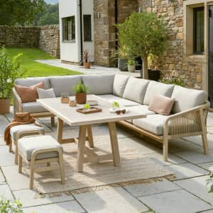 Kettler Cora Rope Corner Set With Weather Proof Cushions