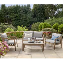Kettler Nara 4 Seat Lounge Set with Cement Stone Coffee Table