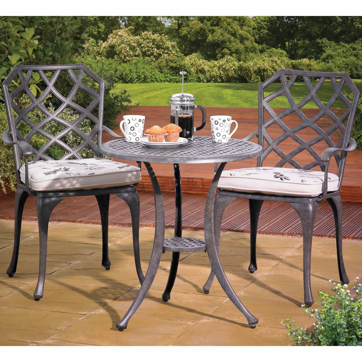 Hartman Rocco Bistro Set - Stone (HVESSET01) - Garden Furniture World