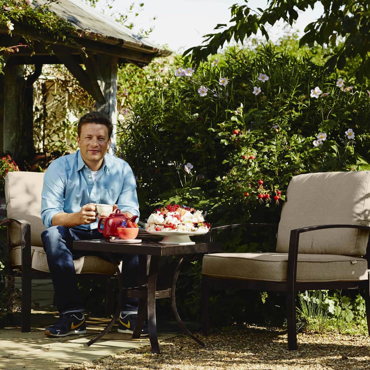 Jamie Oliver Garden Furniture Contemporary Coffee Set Bronze With