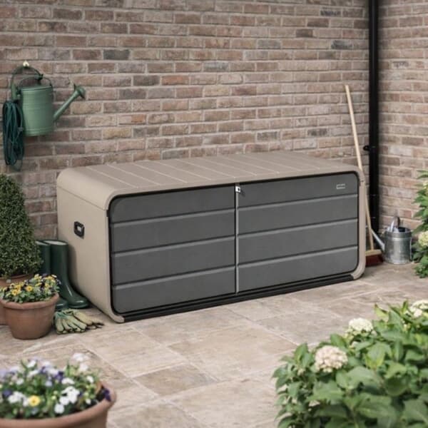 Kettler Vault Garden Storage Box 790 (w160 x d76 x h65cm) In Taupe
