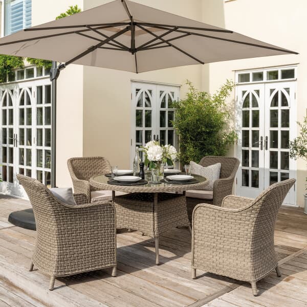 Kettler Signature Charlbury 4 Seat Round Dining Set