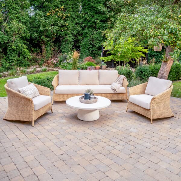 Kettler Genoa 5 Seat Lounge Set with  Sonoma Round Coffee Table 100cm