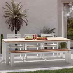 Kettler elba White Bench and Chair Dining Set