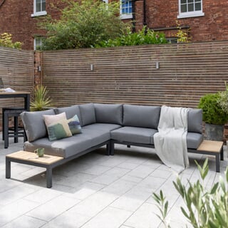 Kettler elba Low Corner Sofa Whitewashed Teak
