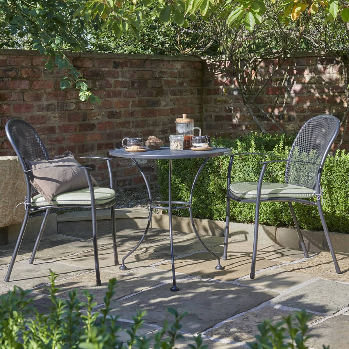Kettler Caredo 2 Seat Bistro Set with Sage Cushions