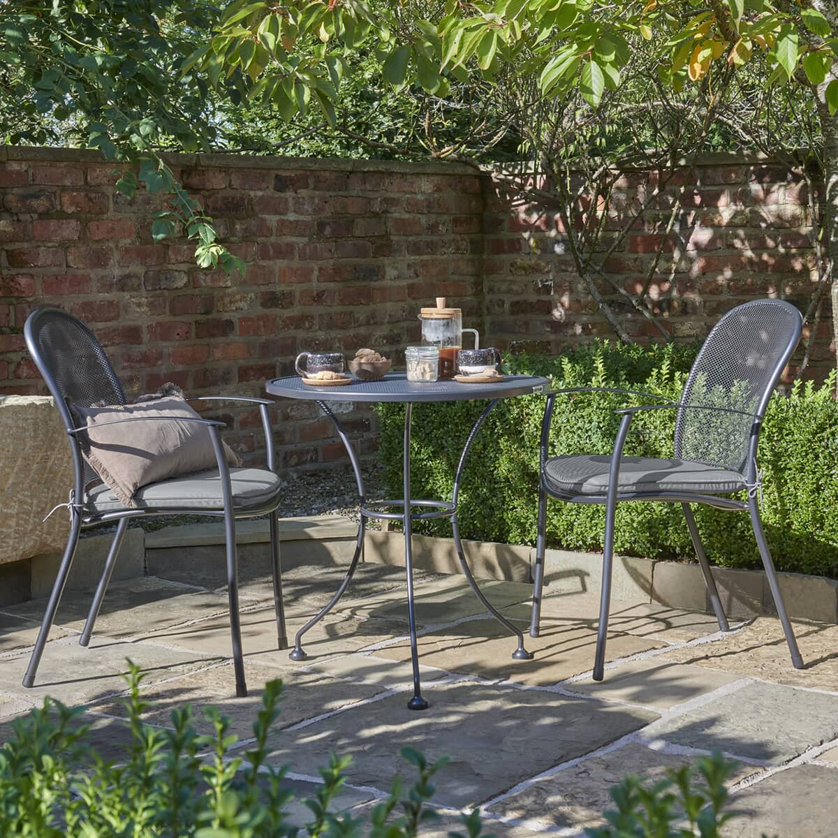 Kettler Caredo 2 Seat Bistro Set with Slate Cushions