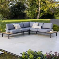 Kettler Elba Signature Low Corner Sofa Set Whitewash Teak