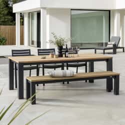 Kettler elba Signature 6 Seat Rectangular Dining Set with Bench Teak/Anthracite New for 2025