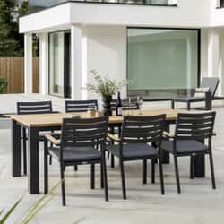 Kettler elba Signature 6 Seat Rectangular Dining Set Teak/Anthracite New for 2025