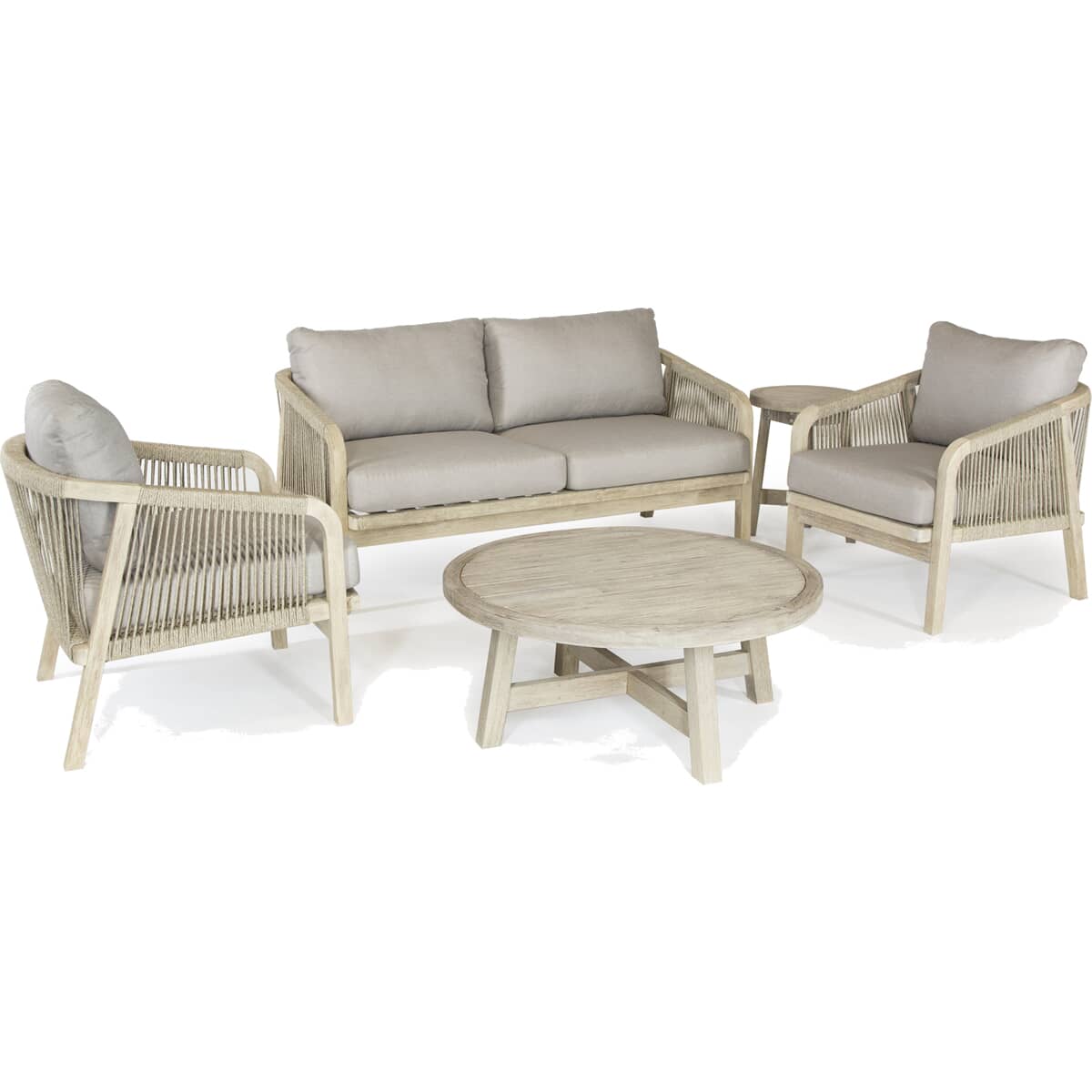 Kettler Cora Rope - 2 Seat Sofa Lounge Set with Round Coffee Table