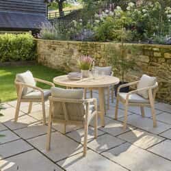 Kettler Cora Rope 4 Seat Round Dining Set