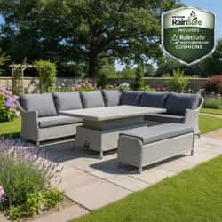 Kettler Foxley Rectangular Corner Set With Adjustable Table