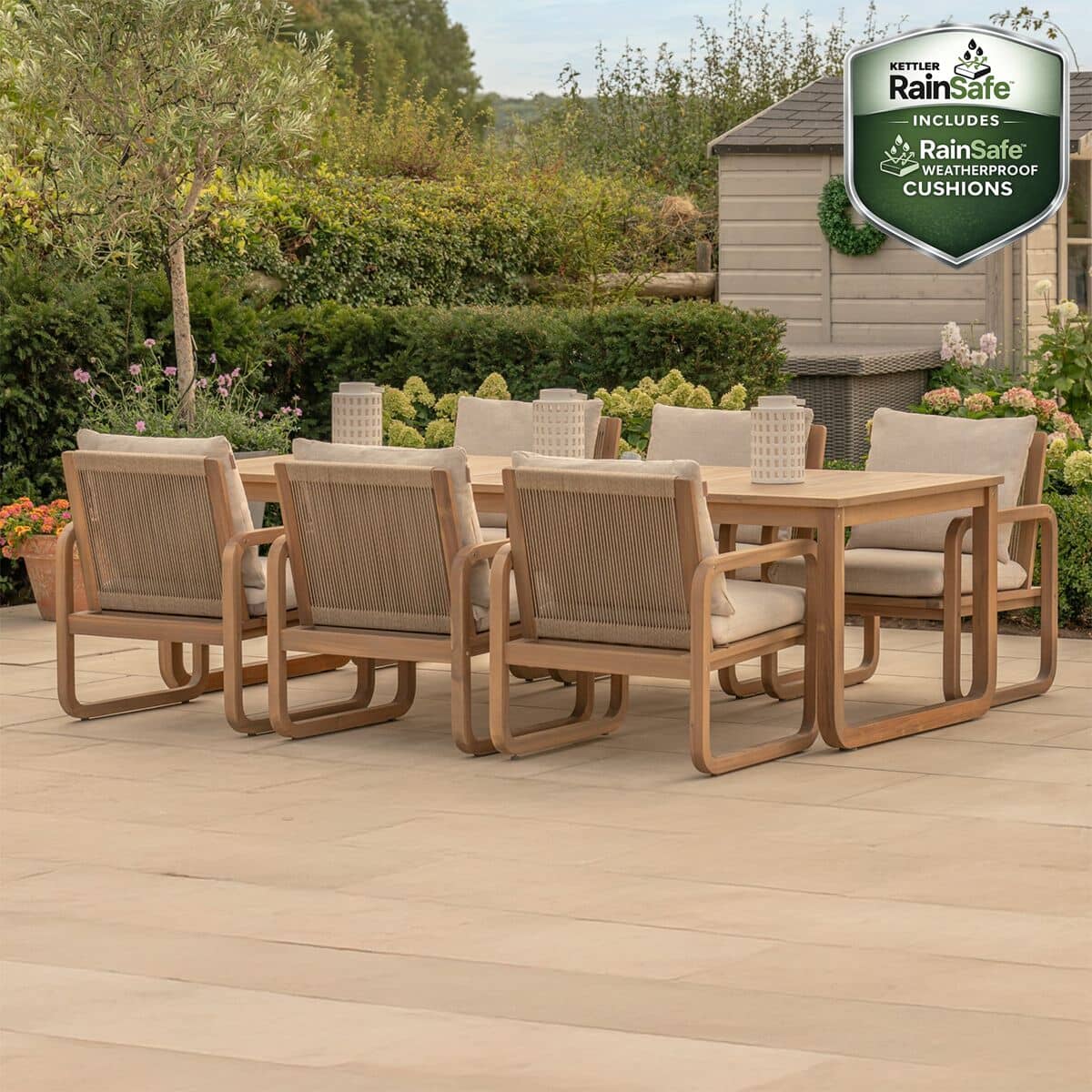 Kettler Lando 6 Seat Casual Dining Set With 240 X 100Cm Rectangular Table