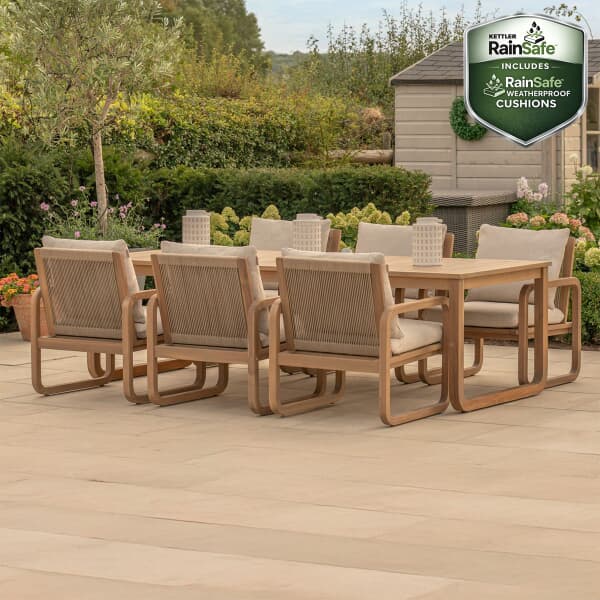Kettler Lando 6 Seat Casual Dining Set With 240 x  100 cm Rectangular Table