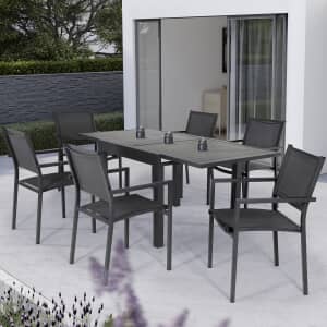 Kettler Menos Sento 6 Seat Extendable Dining Table Set