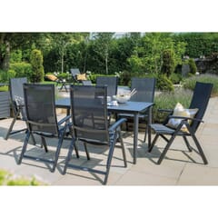 Kettler Surf - 6 Seat Set  with Solid Aluminium Table Top and Multi Position Armchairs