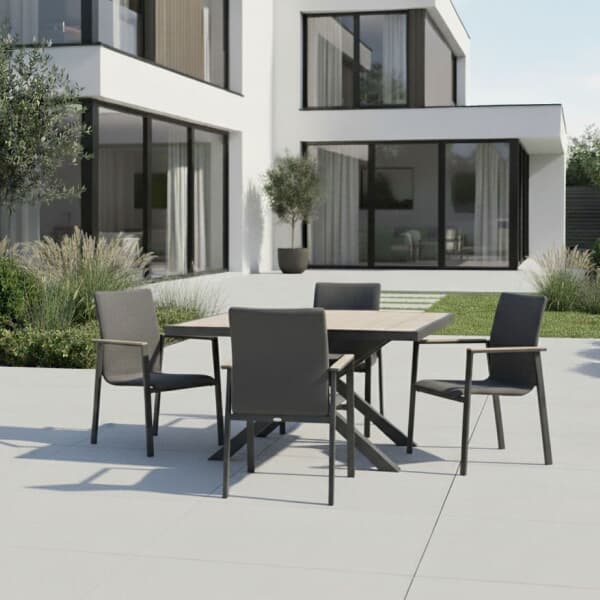 Kettler Tudor 4 Seat Dining Set with Stacking Chairs