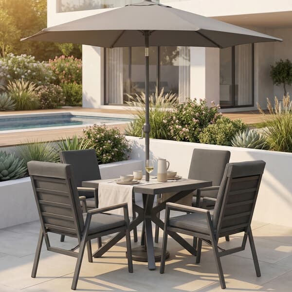 Kettler Tudor 4 Seat Dining Set With Reclining Chairs