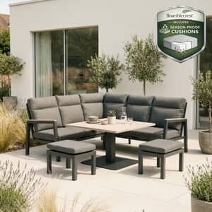 Kettler Tudor Mini Corner Set With Adjustable Table And 2x Stools