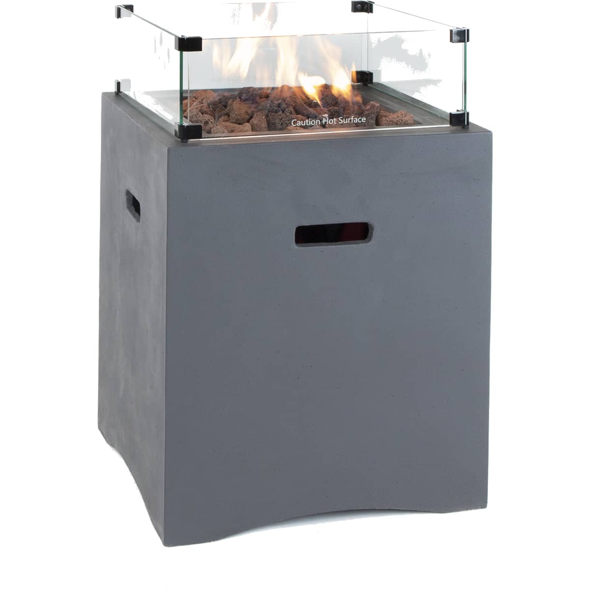 Kettler Kalos Universal Fire Pit Square 52cm with Glass Surround