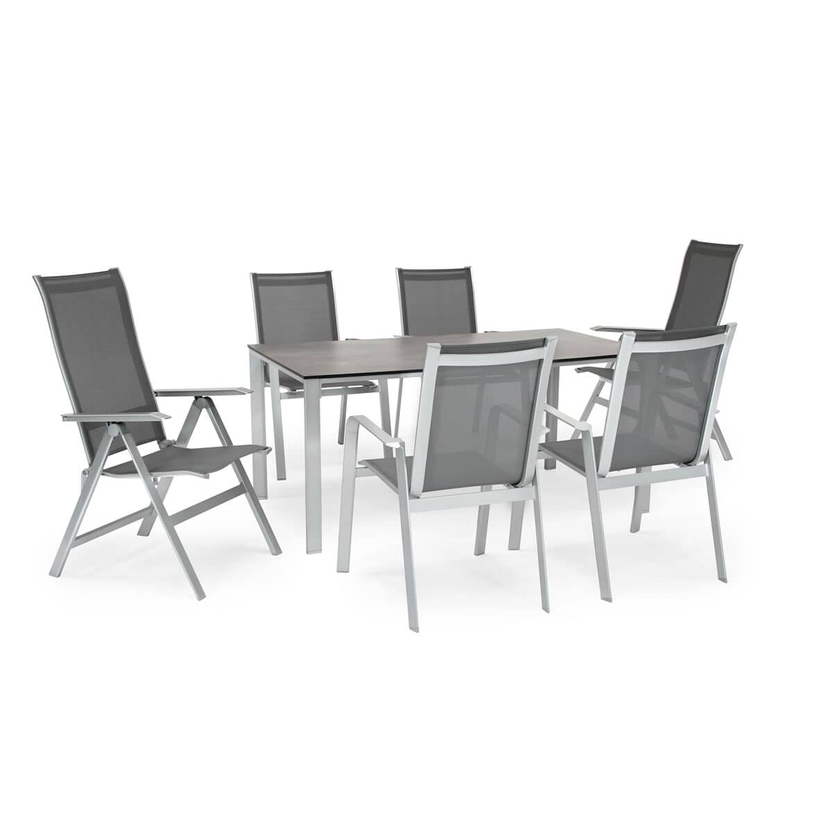 Kettler Milano 6 Seat Set Grey (KMILSET08) Garden Furniture World