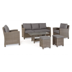 Kettler Palma Casual Dining Sofa Set in Rattan with Coffee Table