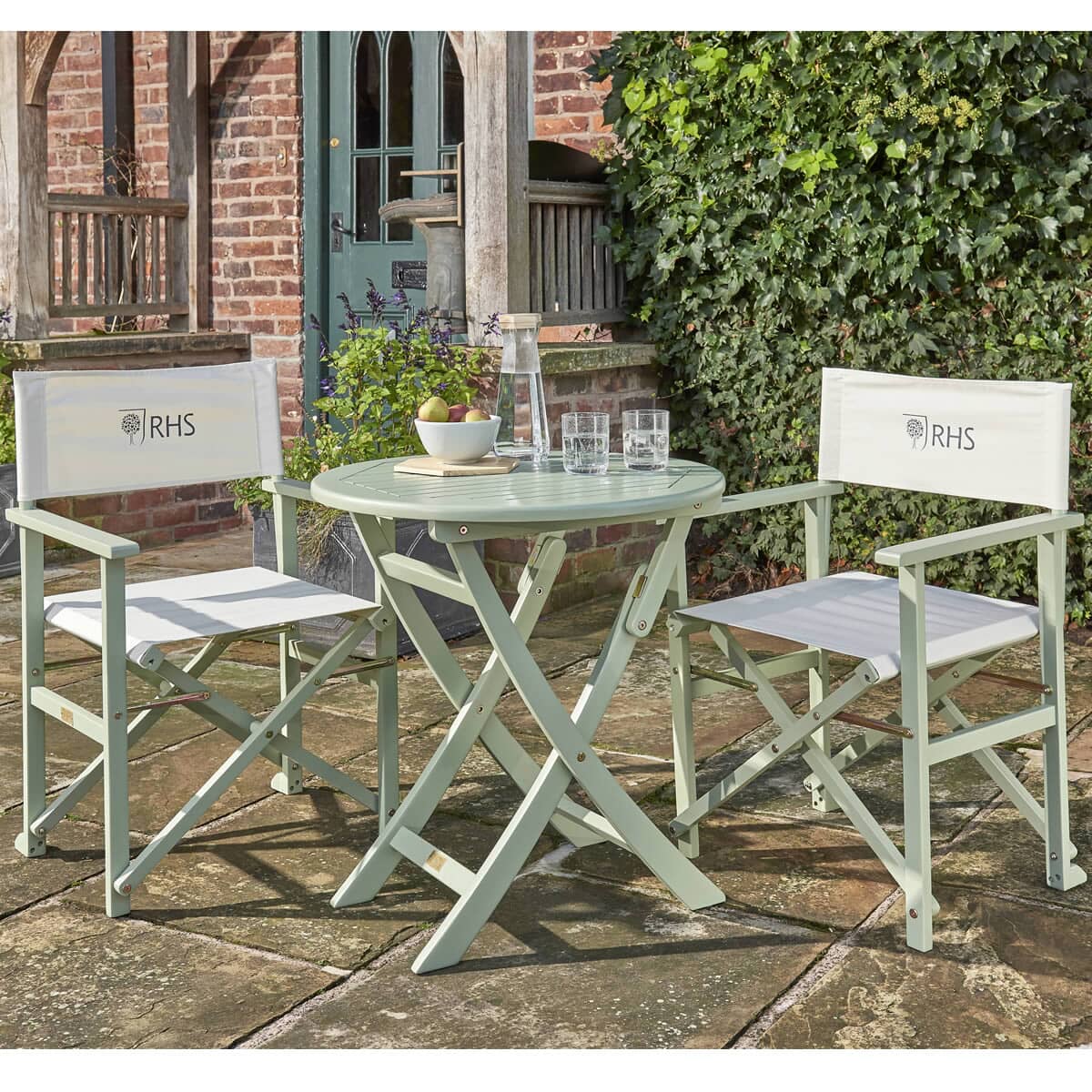 Kettler RHS Rosemoor Bistro Set with Directors Chairs. (KRHSRMBISTRO1