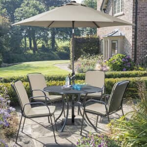 Kettler Savita 4 Seat Round Mesh Top Table Set