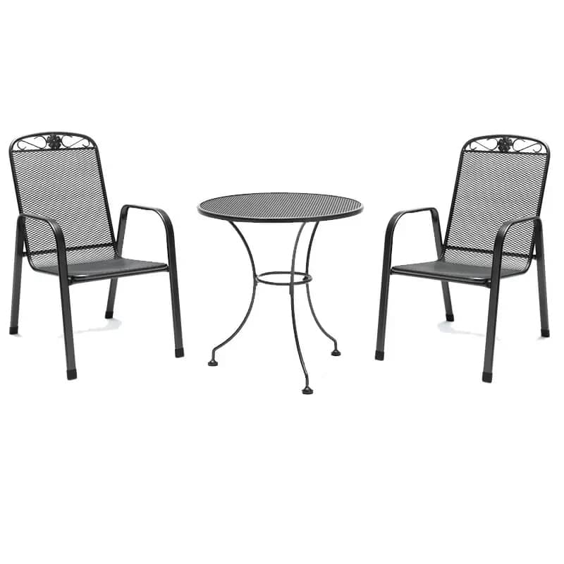 Black metal deals mesh patio furniture