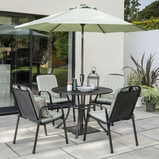 Kettler Siena - 4 Seat Round Mesh Table Garden Furniture Set