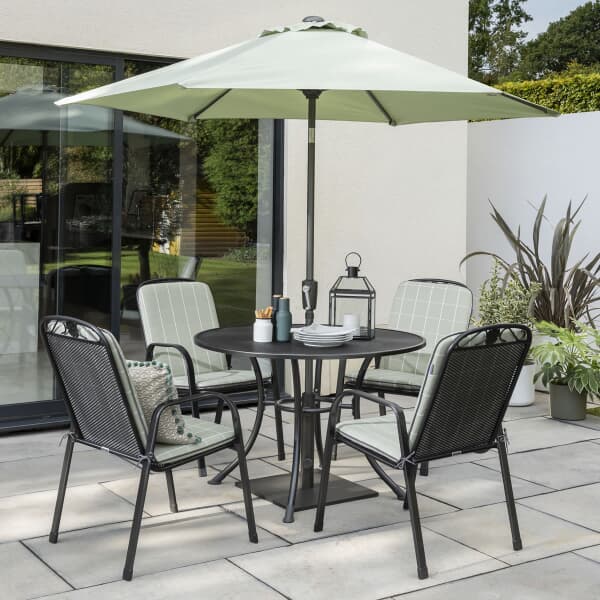 Kettler Siena 4 Seat Round Mesh Set (KSIENSET06) Garden Furniture World