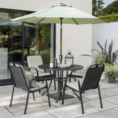 Kettler Siena - 4 Seat Round Mesh Table Garden Furniture Set