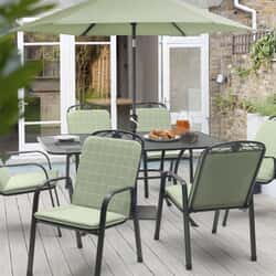 Kettler Siena - 6 Seat Rectangular Mesh Table Garden Furniture Set