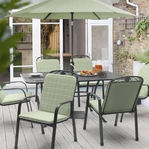 Kettler Siena - 6 Seat Rectangular Mesh Table Garden Furniture Set