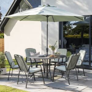 Kettler Siena - 6 Seat Round Mesh Table Garden Furniture Set
