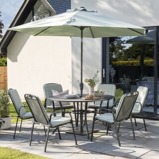 Kettler Siena - 6 Seat Round Mesh Table Garden Furniture Set