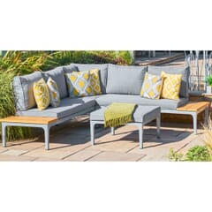 LG Outdoor Siena Cushioned Modular Lounge Set with Ottoman