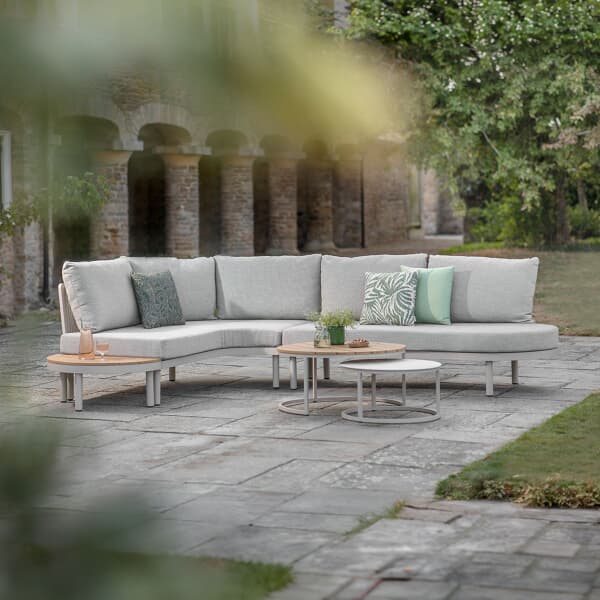 Bramblecrest Miami L-Shape Corner Sofa with Duo Coffee Tables