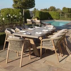 Maze Martinique Rope Weave 8 Seat Rectangular Dining Set