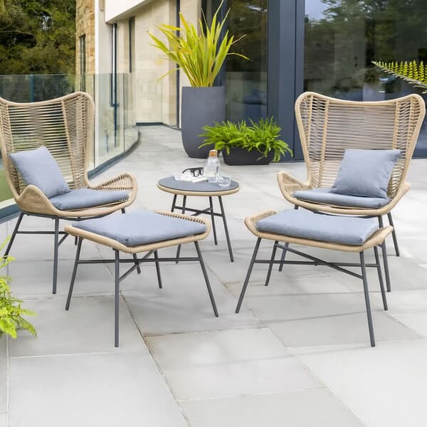Kettler Menos Lyon Duo Set Beige Rope with Grey Frame
