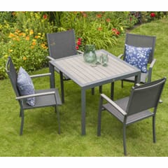 LG Outdoor Milano 4 Seat Set with Sling Armchairs