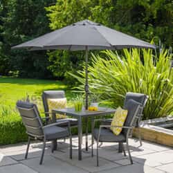 LG Outdoor Milano 4 Seat Dining Set with Highback Armchairs