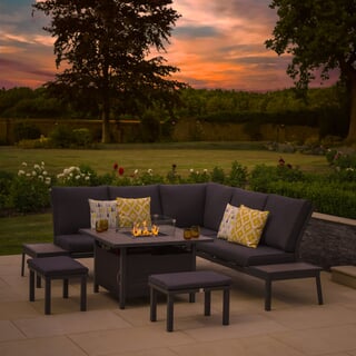 LG Outdoor Milano Deluxe Modular Firepit Set 105cm Table