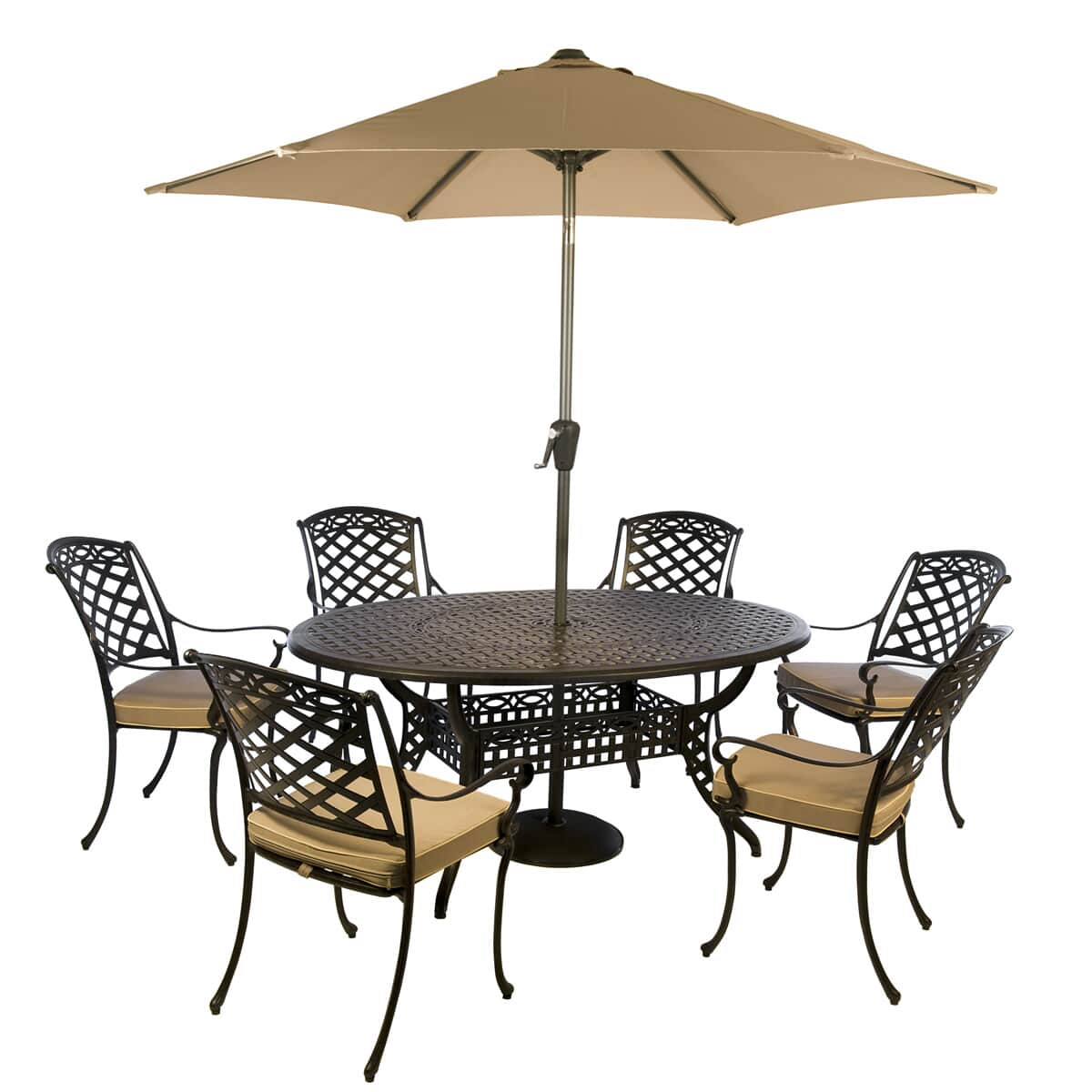 Norfolk Leisure 6 Seat Round Set (NLSET02) Garden Furniture World
