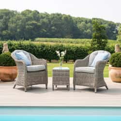 Maze Oxford 2 Seat Bistro Set Light Grey