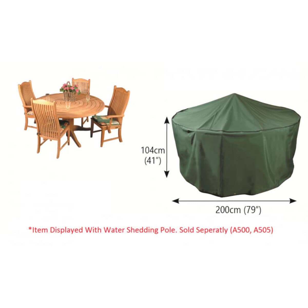 Bosmere Circular Patio Set Cover 4/6 Seat (P020) Garden Furniture World